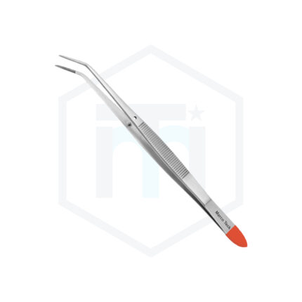 Tooth Tweezer Angled Serrated