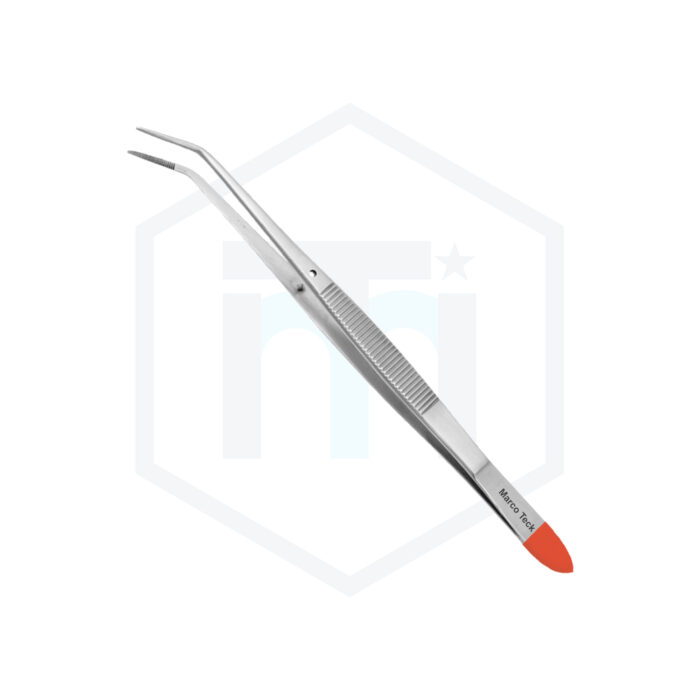 Tooth Tweezer Angled Serrated